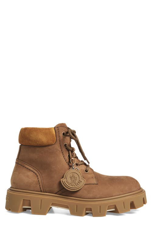 Moncler Peak City Lace-up Boot In Brown