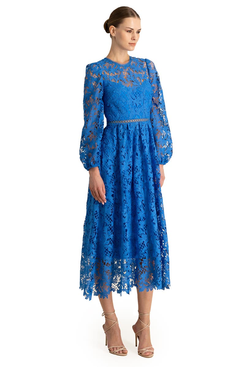 knee length dresses for ladies ML Monique Lhuillier Lace Midi Dress in Rose Quartz main image 1