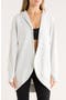 Side Pocket Open Front Fleece Hoodie