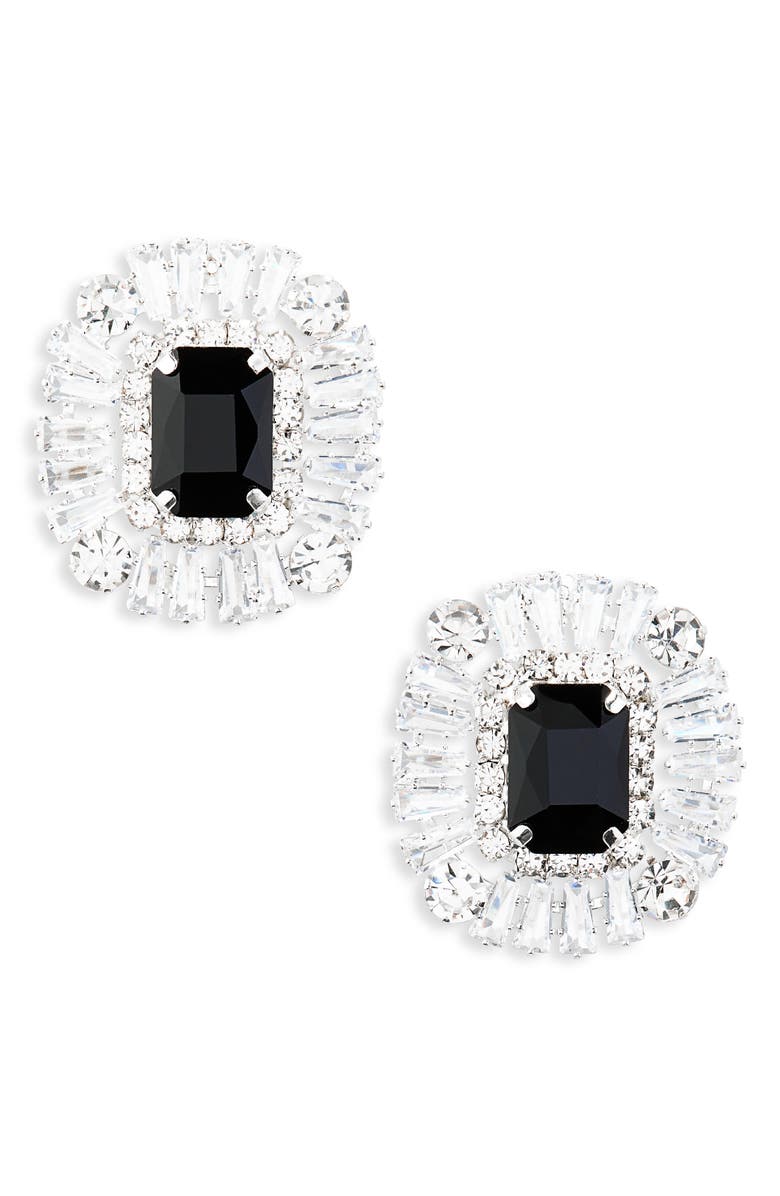 Tasha CZ Halo Stud Earrings, Main, color, 