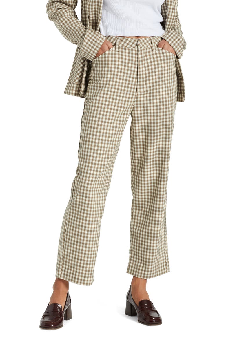 Brixton Thurston Gingham Pants, Main, color, 