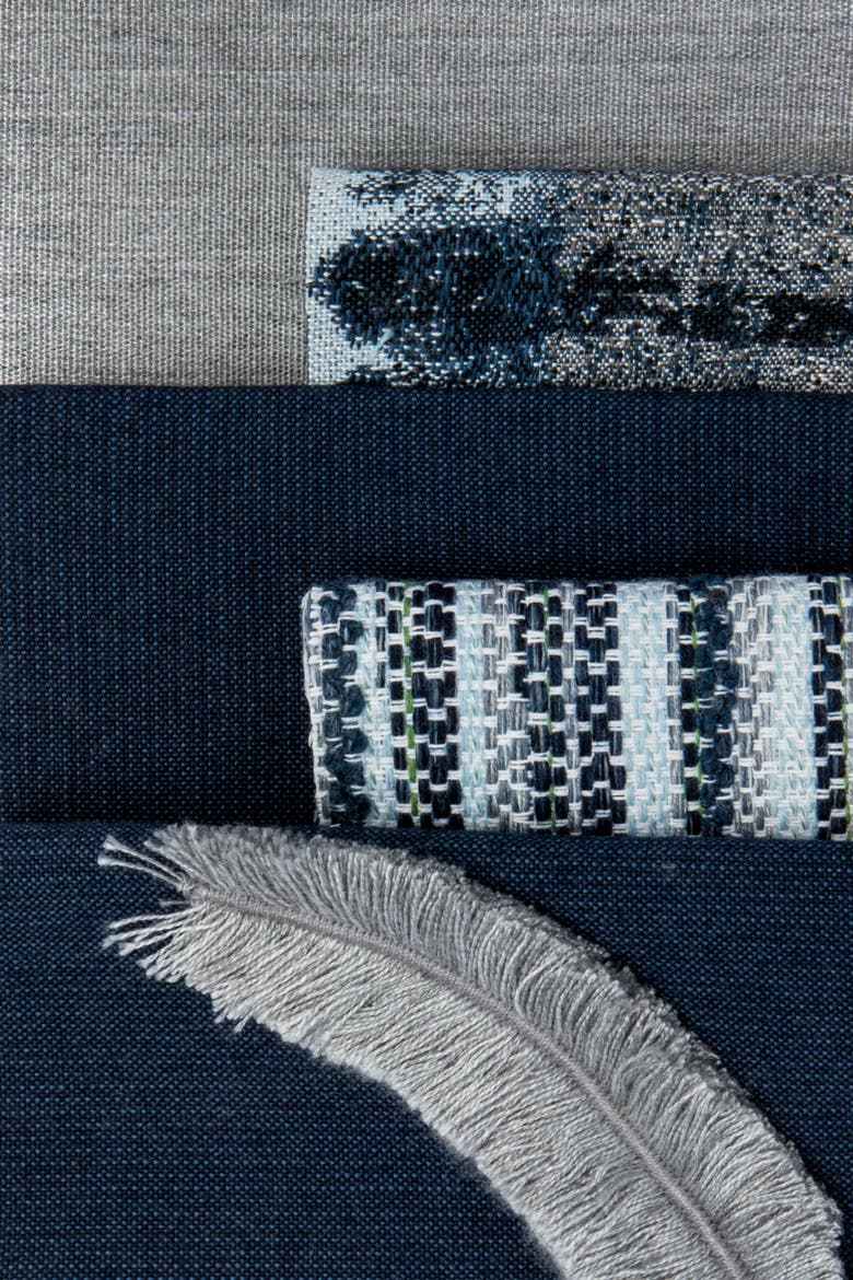 Shibori Indoor & Outdoor Woven Accent Pillow, Alternate, color, Blue
