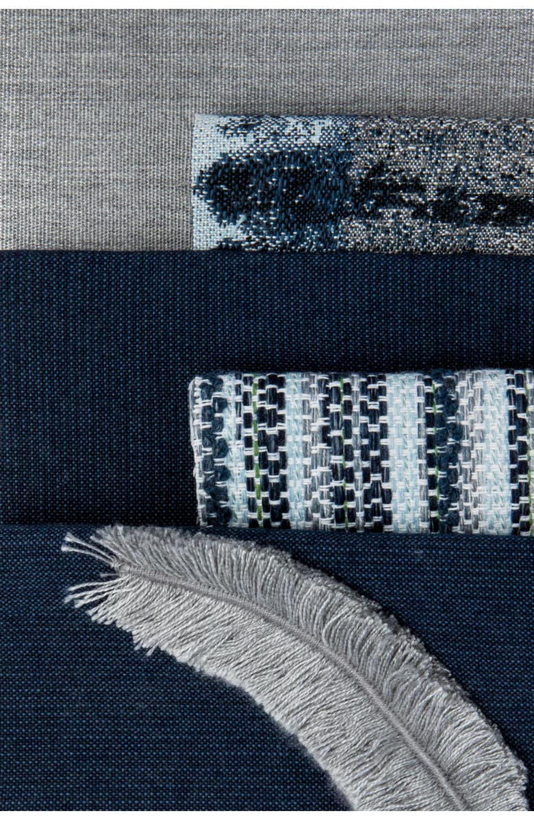 Elaine Smith Rope Hand Knotted Macrame Indoor & Outdoor Woven Accent Pillow, Alternate, color, Indigo