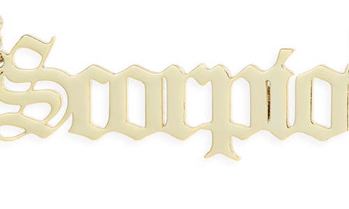 The Sis Kiss Zodiac Pendant Necklace In Gold