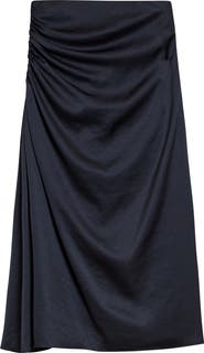 Theory Ruched Midi Skirt