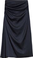 Theory Ruched Midi Skirt