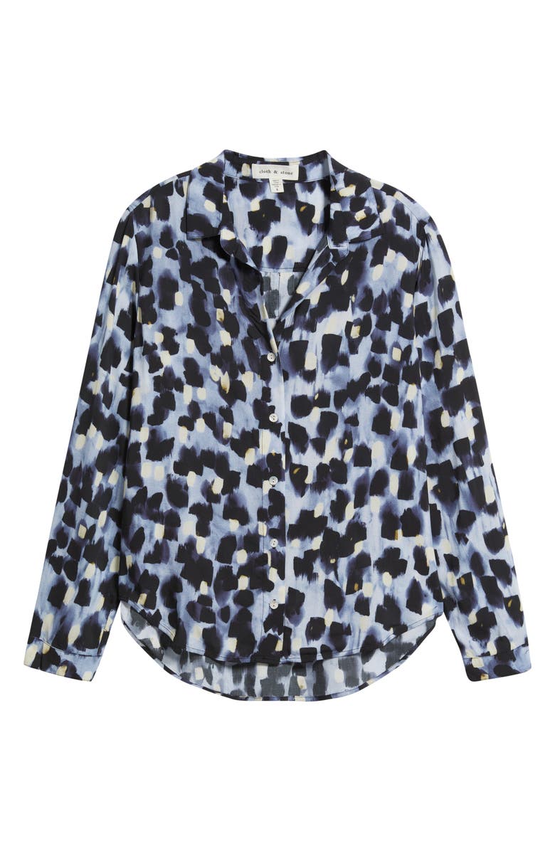 Cloth & Stone Classic Button-Up Shirt, Main, color, Indigo Lights
