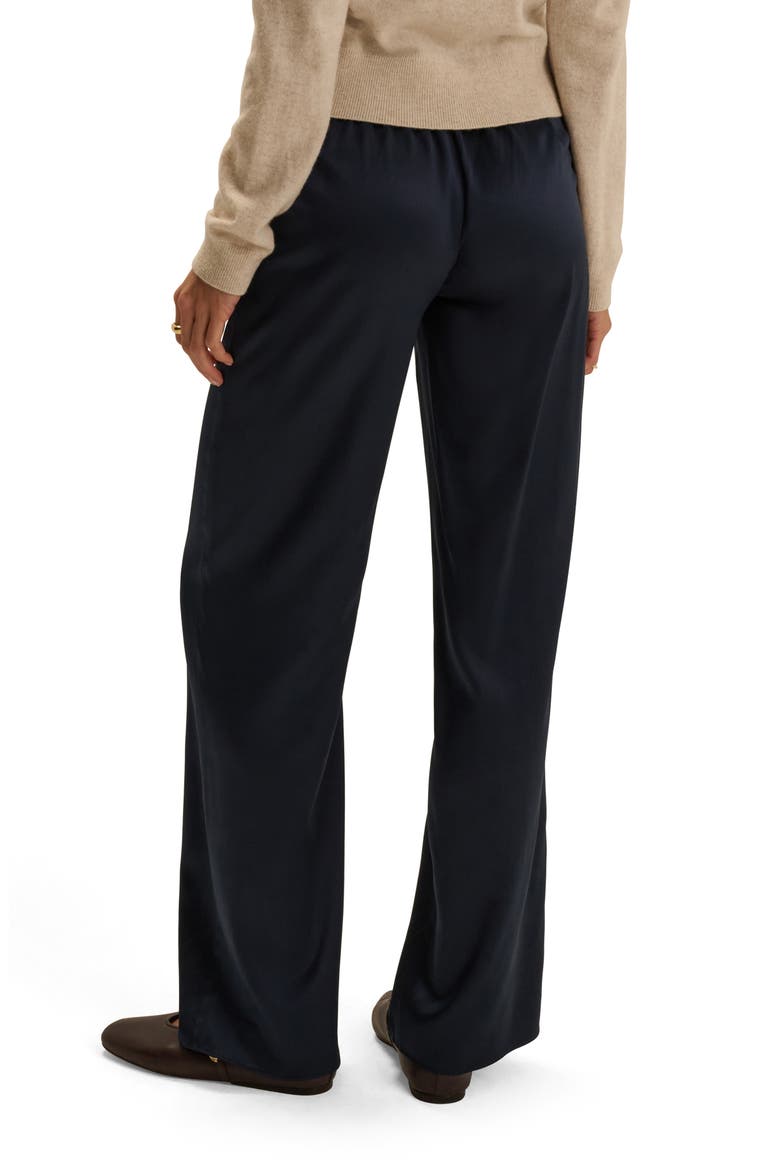 The Everything Silk Blend Pants, Alternate, color, NAVY