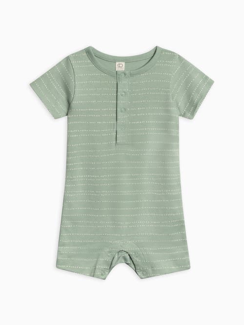 Colored Organics Organic Cotton Mason Romper In Green