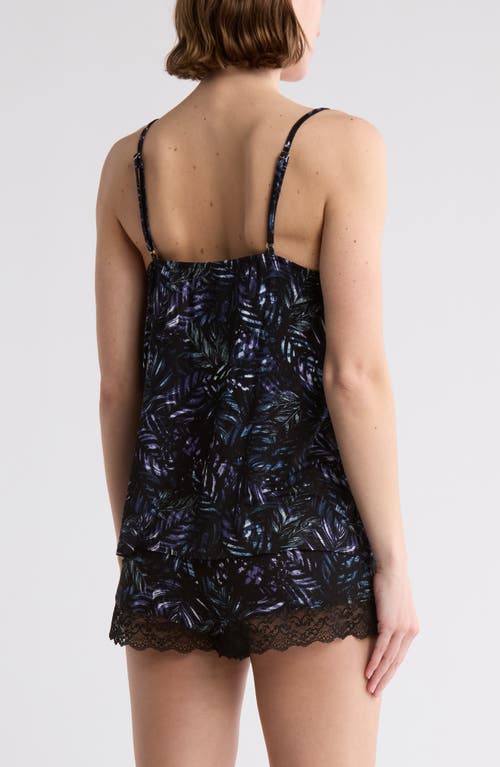 Bcbg Lace Trim Camisole & Shorts Pajamas In Black
