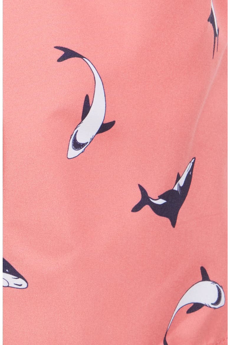 Sano Swim Trunks, Alternate, color, DUSTY CORAL MINI SHARKS