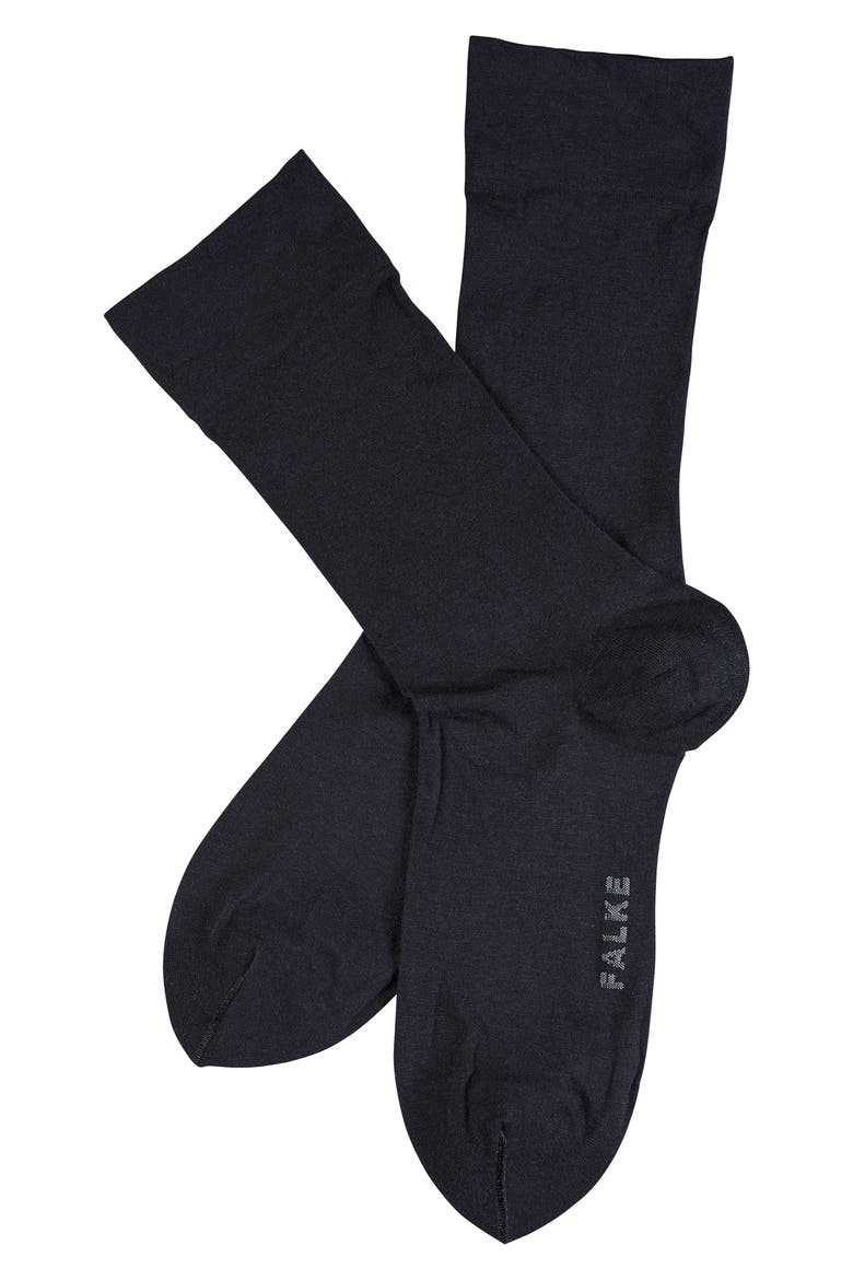 Sensual Cashmere Crew Socks, Alternate, color, BLACK