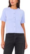 1.STATE Eyelash Short Sleeve Cardigan