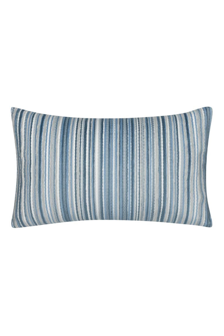 Plush Velvet Stripe Indoor & Outdoor Woven Accent Pillow, Main, color, Cloud