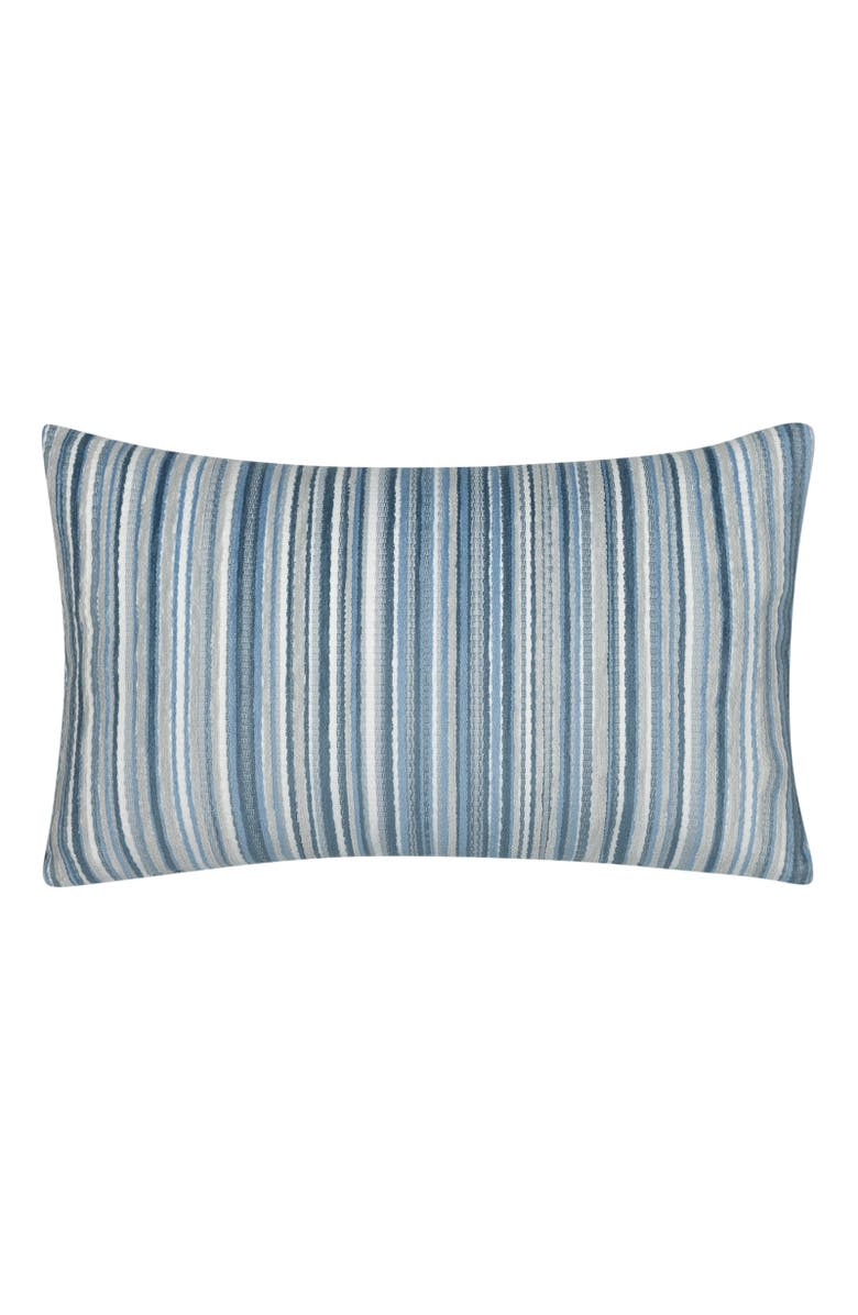 Elaine Smith Plush Velvet Stripe Indoor & Outdoor Woven Accent Pillow, Alternate, color, Cloud