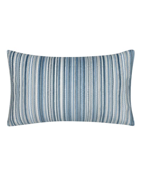 Plush Velvet Stripe Indoor & Outdoor Woven Accent Pillow