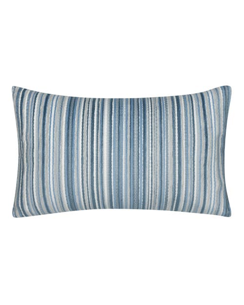 Elaine Smith Plush Velvet Stripe Indoor & Outdoor Woven Accent Pillow In Blue