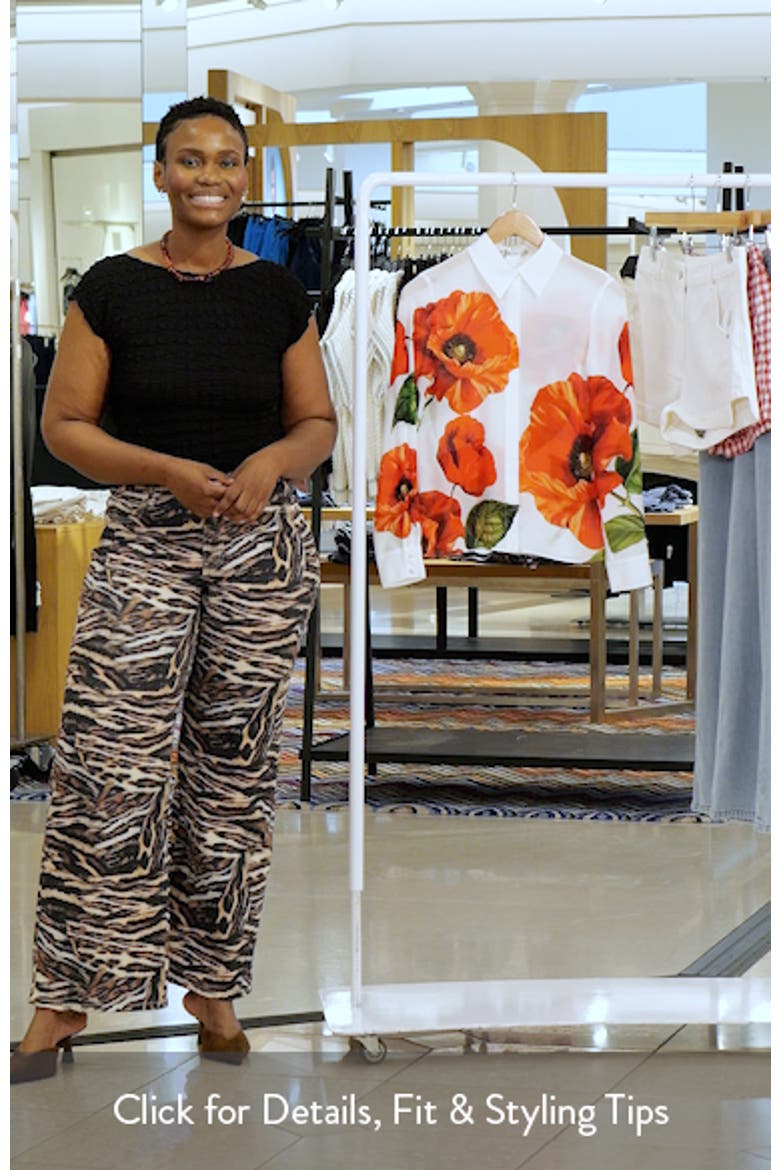 Willa Floral Print Silk Button-Up Shirt video