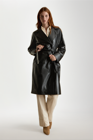 FURNIQ UK Sloane Leather Trench Coat