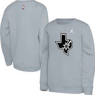 Jordan Brand Youth Jordan Brand Silver San Antonio Spurs Courtside Statement Edition Sweatshirt