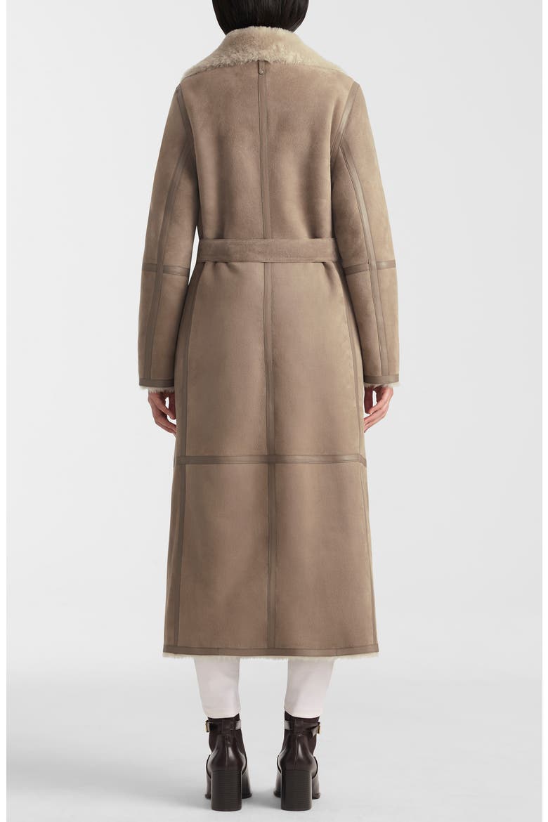 Marian Reversible Genuine Shearling Wrap Coat, Alternate, color, TRUFFLE-TAUPE