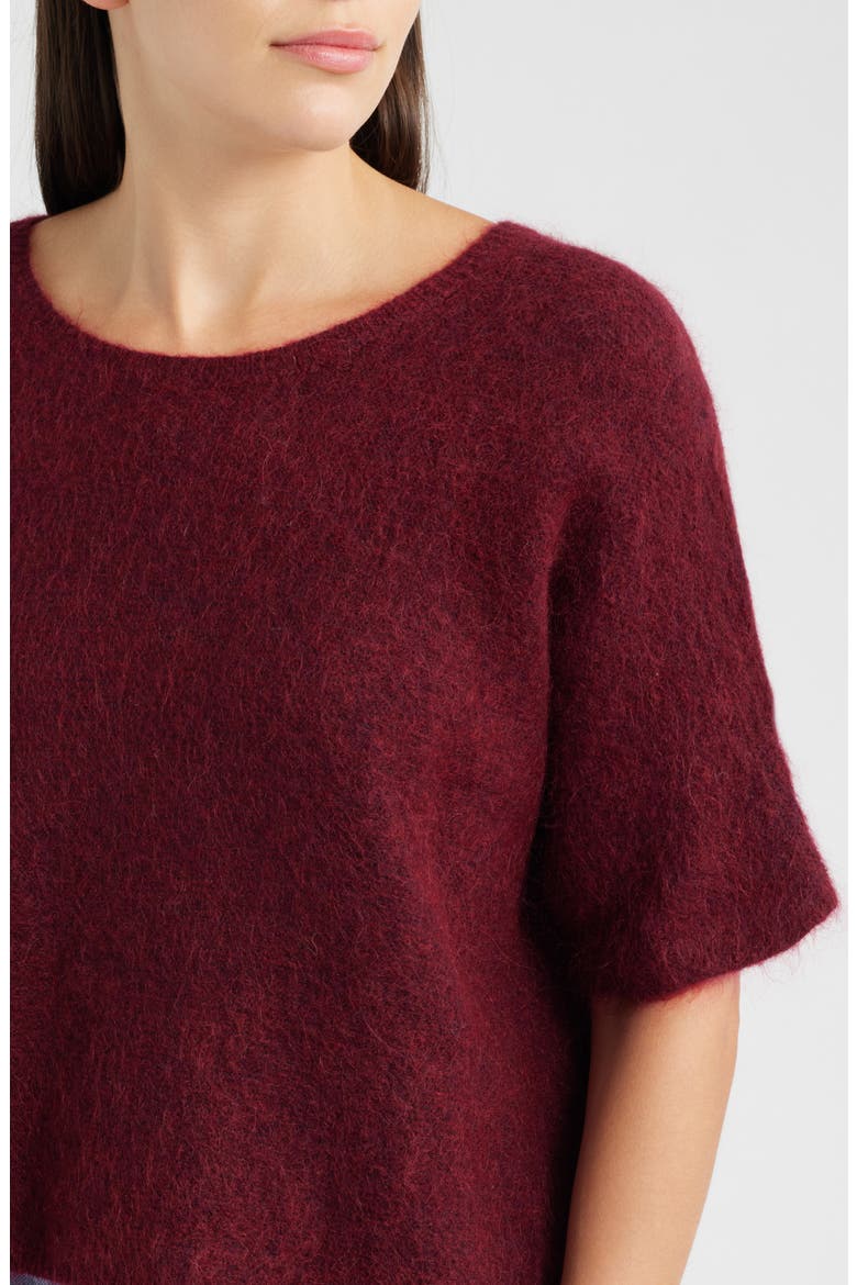 Sanriku Mohair & Wool Blend Sweater, Alternate, color, BORDEAUX