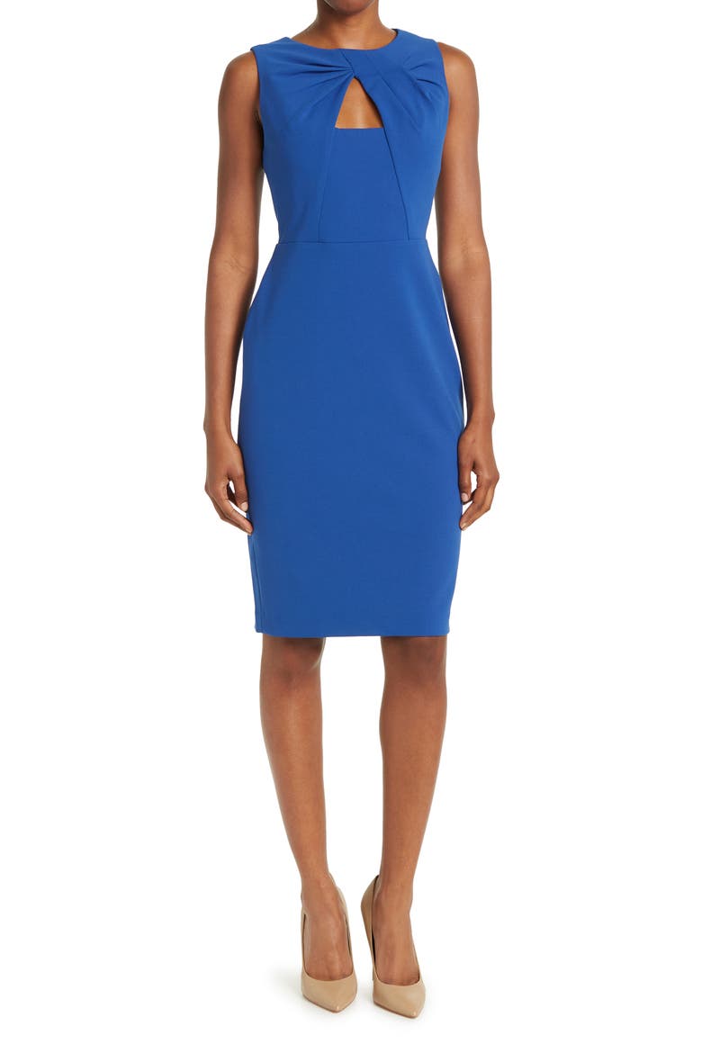 Knot Cutout Sheath Dress, Main, color, LIMOGES
