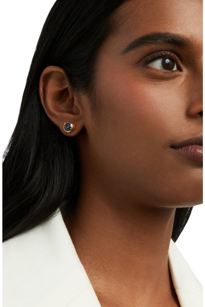 Signature Midi Knockout Stud Earrings, Alternate, color, TANZANITE