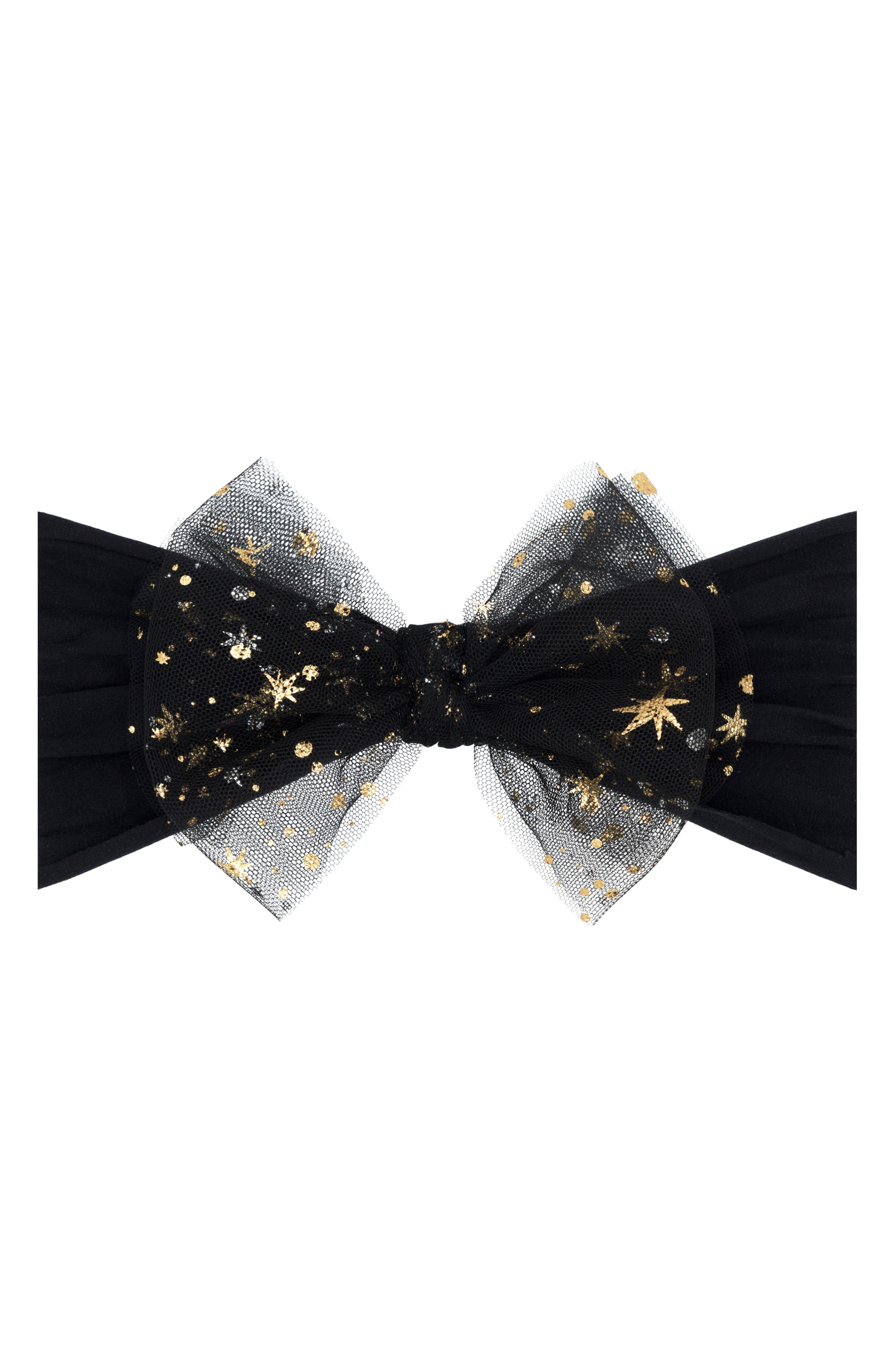 Baby Bling Tulle Fab Headband in Holiday Black 