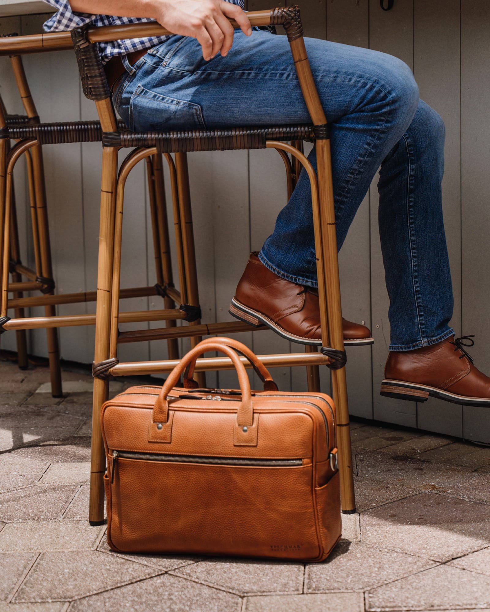Redford Leather Briefcase, Alternate, color, Pebbled Tan