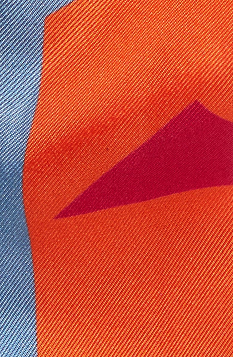 Akris Block Print Silk Twill Skinny Scarf, Alternate, color, 