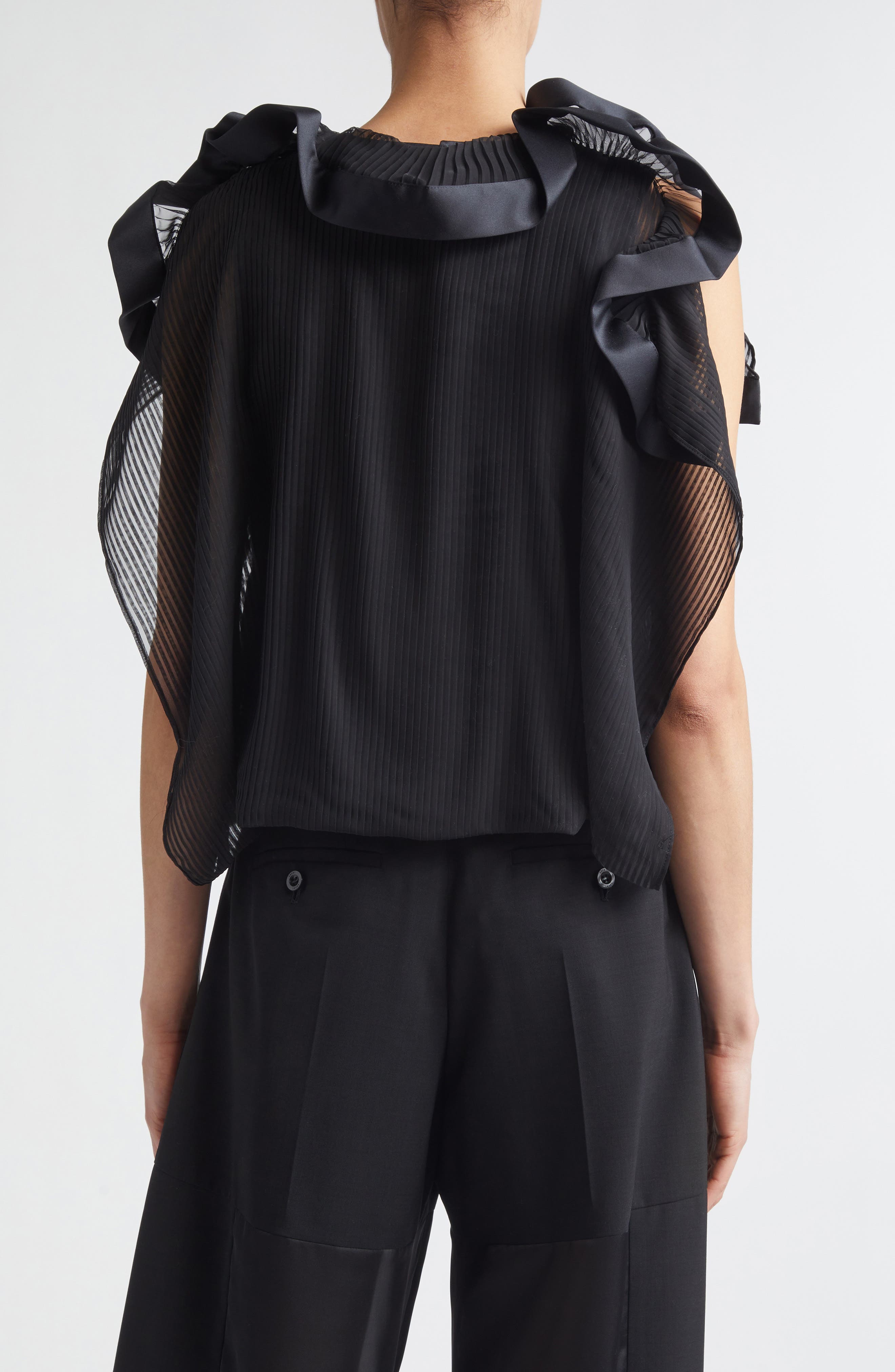 Sacai At Your Best, You Are Love Mixed Media Top (Women) | Nordstrom