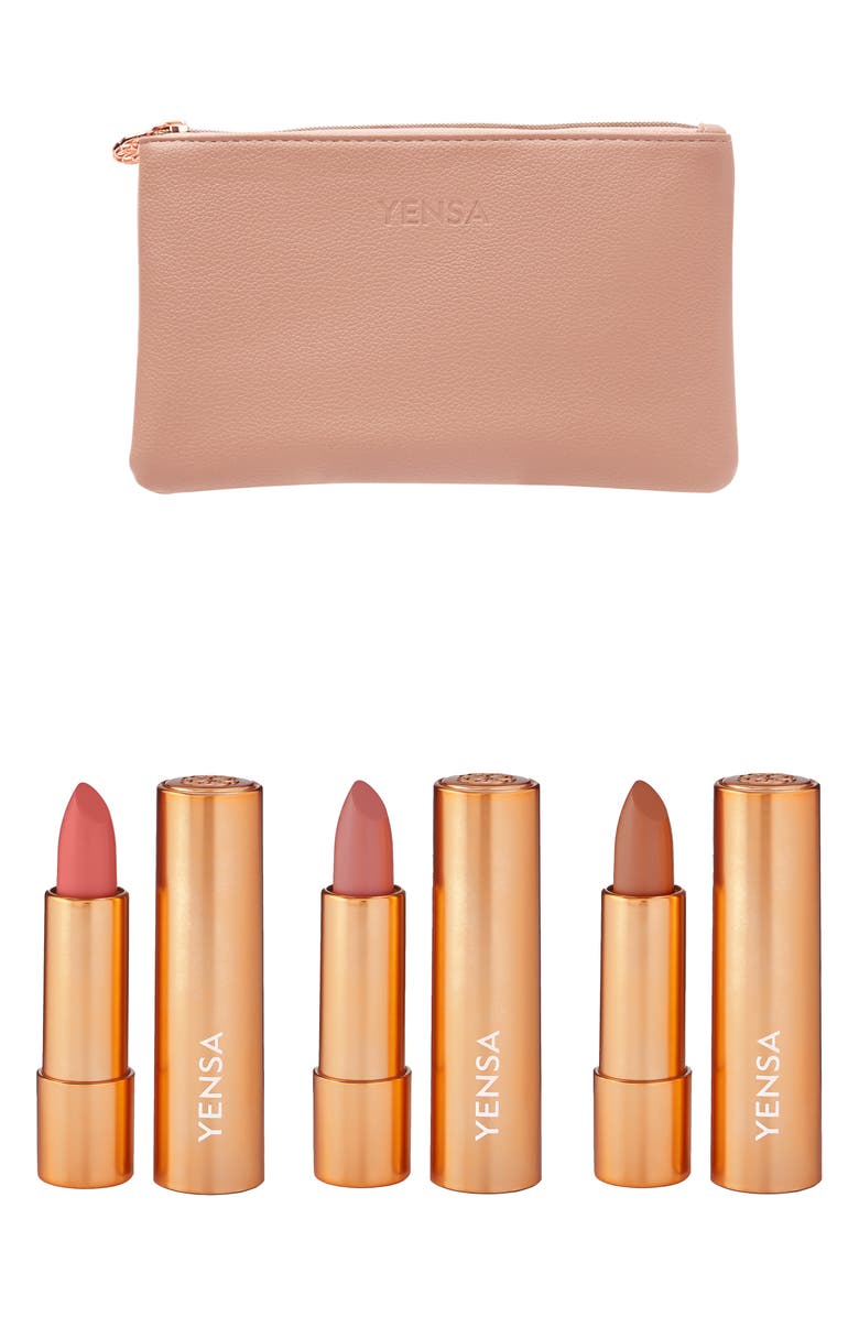 YENSA Vibrant Silk Lipstick Trio $105 Value, Main, color,