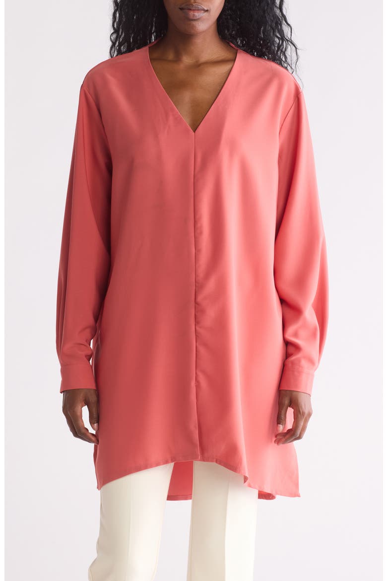 Oversize High-Low Tunic, Main, color, RUST
