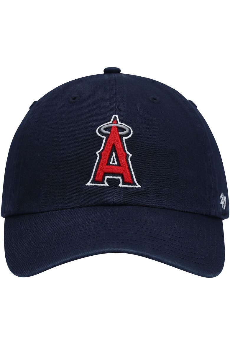Men's '47 Navy Los Angeles Angels Clean Up Adjustable Hat, Alternate, color, Navy