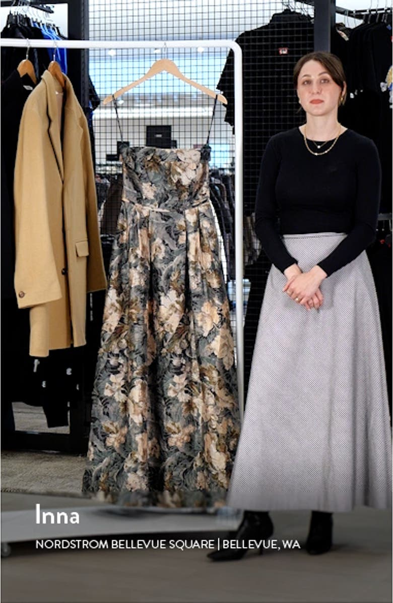 Floral Strapless Ball Gown, sales video thumbnail