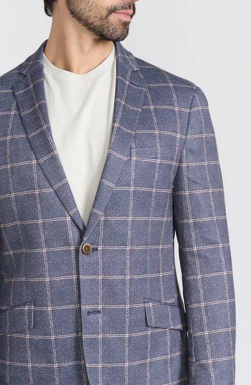 Savile Row Co Navy & Tan Birdseye Blazer