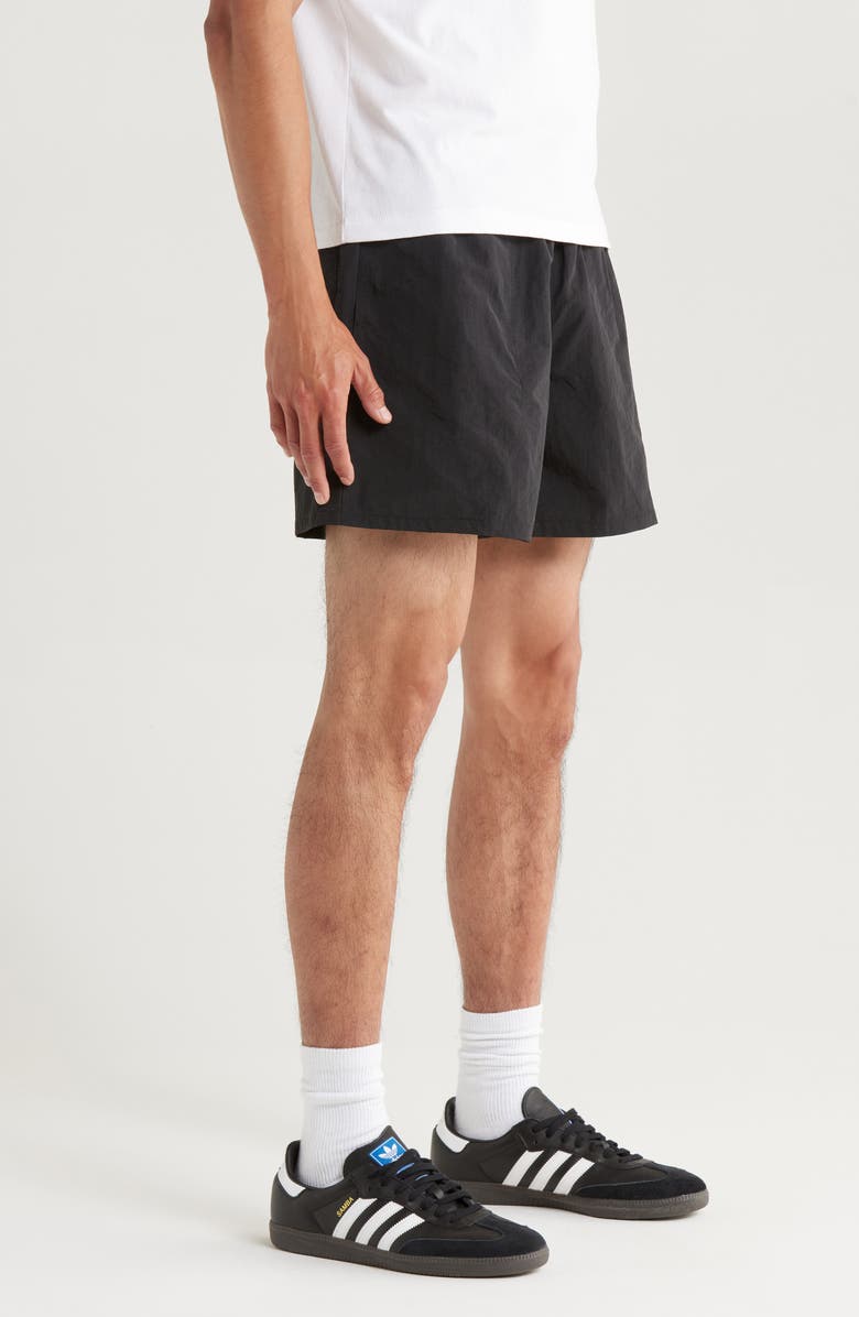 MARKET SMILEY<sup>®</sup> Lockup Tech Shorts, Alternate, color, Pirate Black