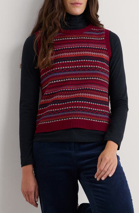 Percella Cove Merino Wool Blend Sweater Vest