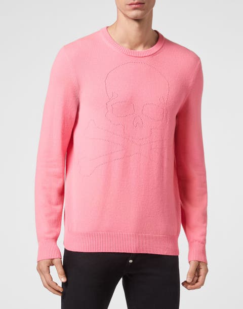 Cashmere Pullover Round Neck Ls Skull And Plein Men