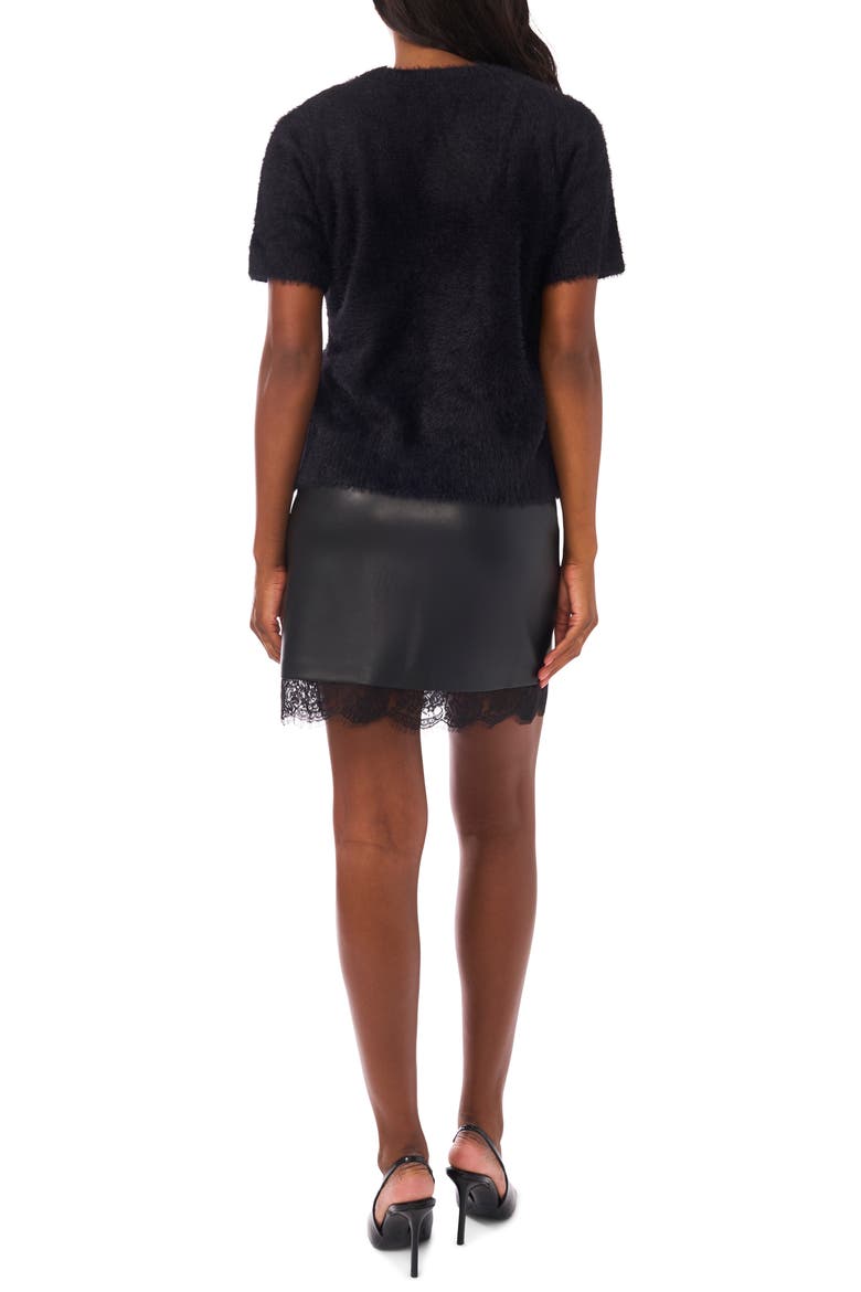Short Sleeve Sweater, Alternate, color, RICH BLACK
