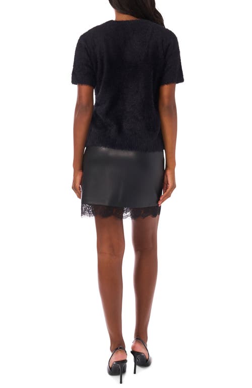 Vince Camuto Short Sleeve Sweater In Black