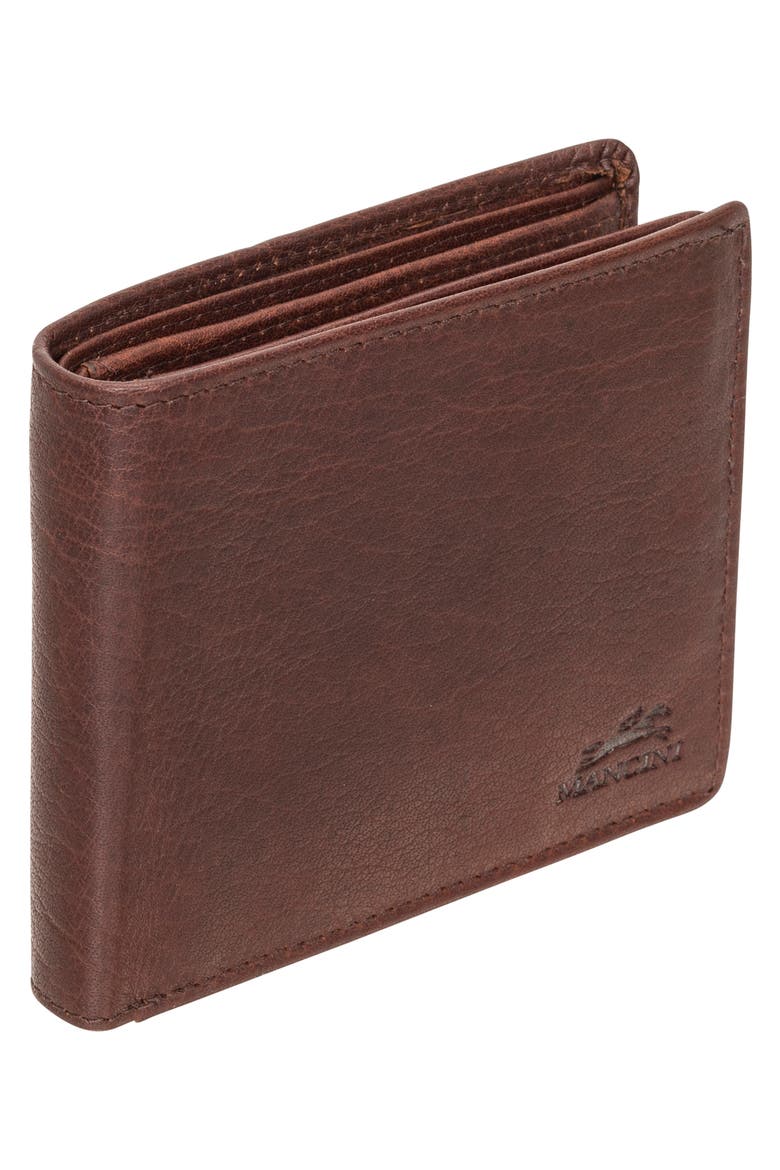 Buffalo RFID Center Wing Wallet with Coin Pocket, Alternate, color, BROWN
