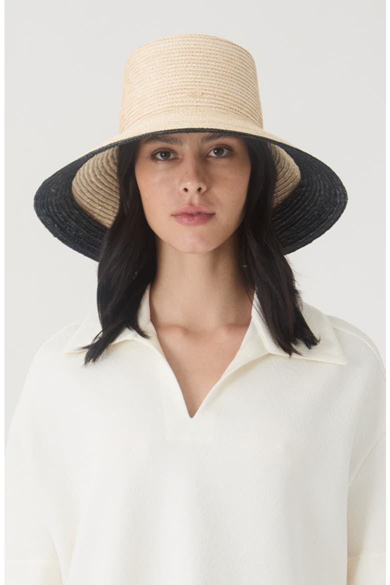 Annabelle UPF 50+ Wide Brim Straw Sun Hat, Alternate, color, IVORY