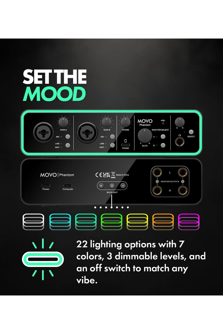 Phantom Dual Channel USB/USB-C Audio Interface, Alternate, color, Black