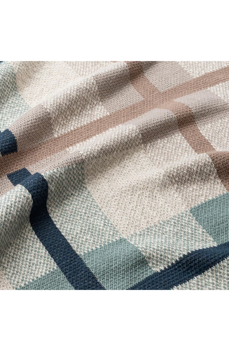 CRANE BABY Plaid Cotton Knit Blanket, Alternate, color, Beige