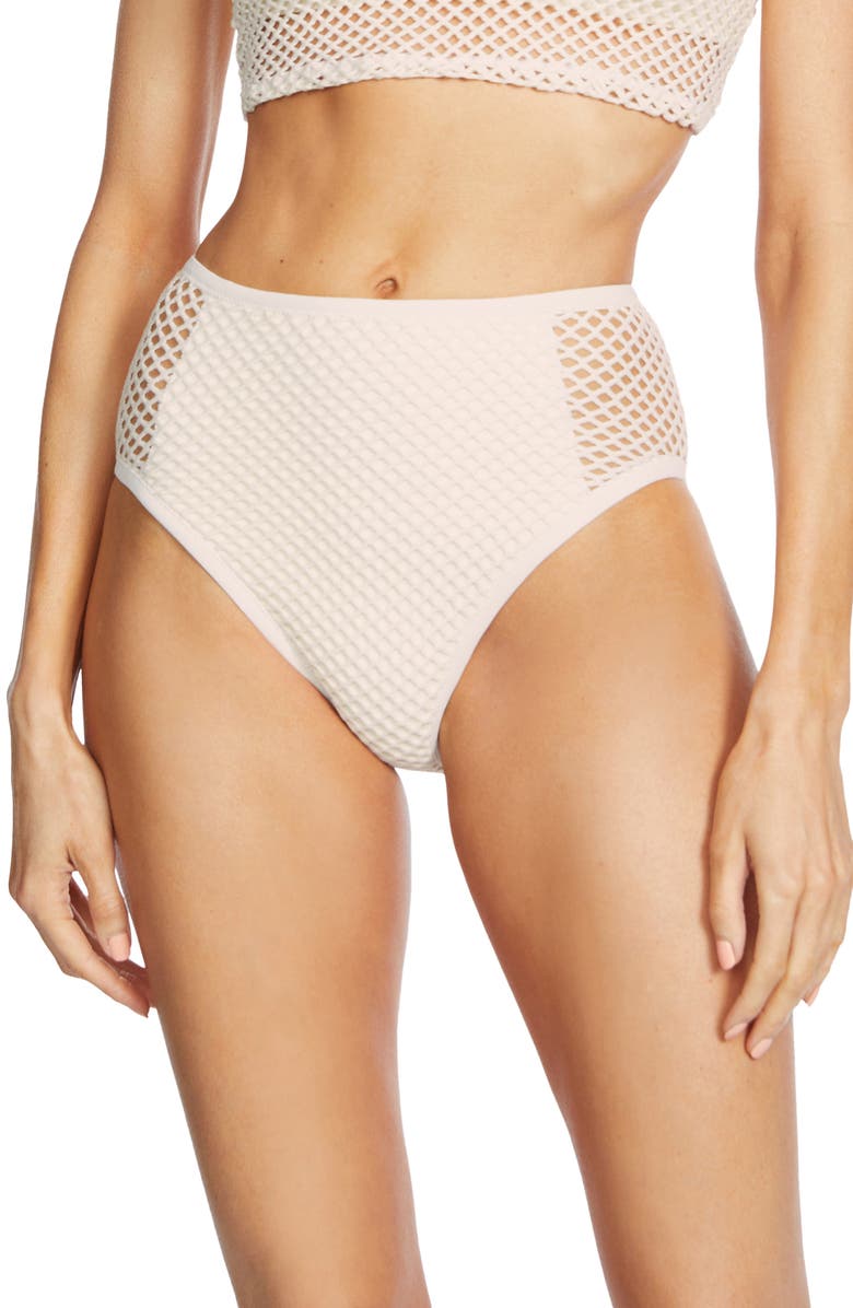 Robin Piccone Pua High Waist Bikini Bottoms, Main, color, 