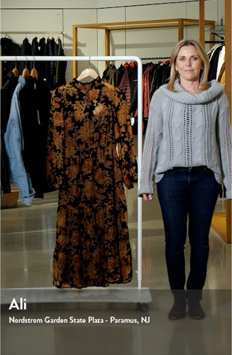 Cabin Hideaway Long Sleeve Velvet Maxi Dress, sales video thumbnail