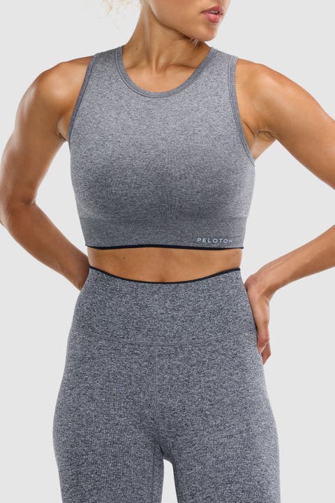 Seamless Melange High Neck Bra