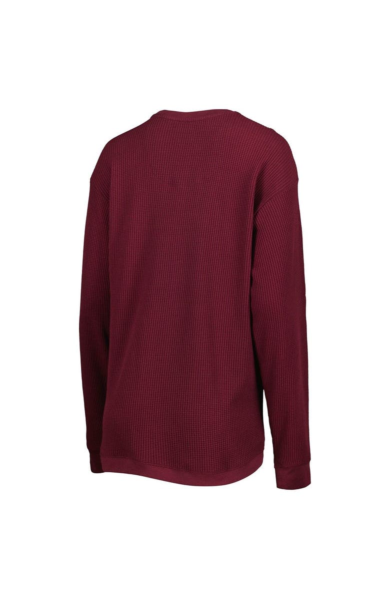 PRESSBOX Women's Pressbox Maroon Virginia Tech Hokies Surf Plus Size Southlawn Waffle-Knit Thermal Tri-Blend Long Sleeve T-Shirt, Alternate, color, 